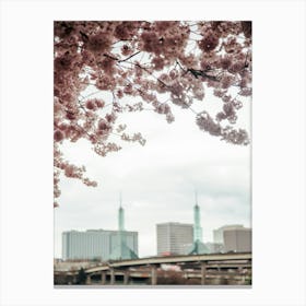 Cherry Blossoms Portland Canvas Print