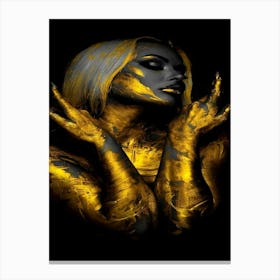 Gold Paint Canvas Print