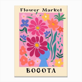 Flower Market Bogota Canvas Print