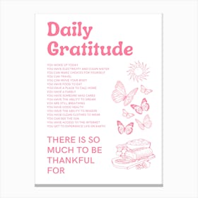 Daily Gratitude Canvas Print