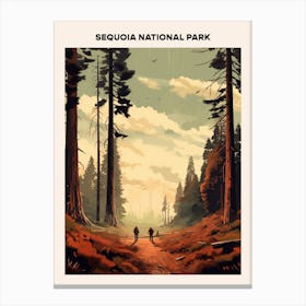 Sequoia National Park 2 Midcentury Travel Poster Canvas Print