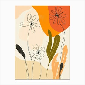 Abstract Flowers Canvas Print 4 Canvas Print