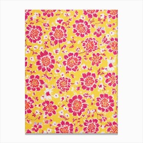 Lysimachia Floral Print Warm Tones 1 Flower Canvas Print