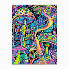 Psychedelic Mushrooms 1 Canvas Print