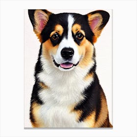 Pembroke Welsh Corgi Watercolour dog Canvas Print