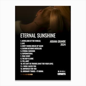 Eternal Sunshine Ariana Grande - Album Poster Canvas Print