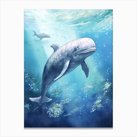 Whale In Ocean 2 Canvas Print