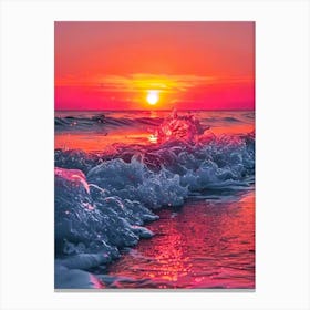 Sunset At The Beach 8 Canvas Print