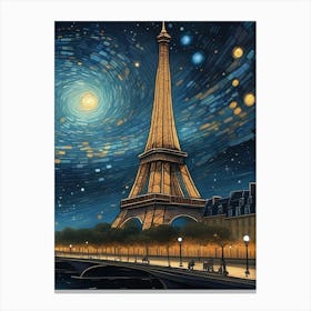 Paris At Night Canvas Print