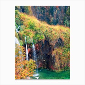 Waterfalls In Croatia Canvas Print