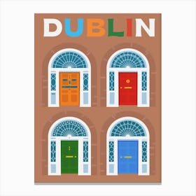 Dublin travel poster Canvas Print