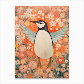 Penguin 3 Detailed Bird Painting Canvas Print