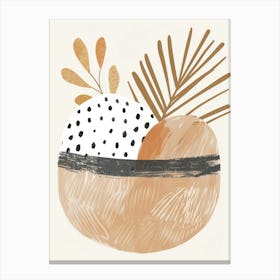 Basket With Polka Dots Canvas Print