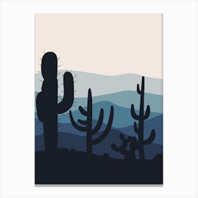 Cactus Landscape Canvas Print
