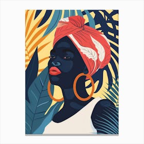 African Woman With Turban 19 Canvas Print