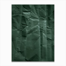 Emerald Green Abstract Paper Forest Canvas Print