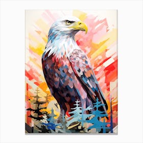 Bird Painting Collage Eagle 2 Canvas Print