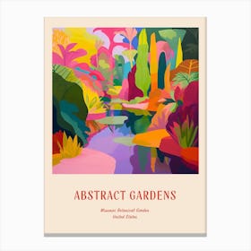 Colourful Gardens Missouri Botanical Garden Usa 3 Red Poster Canvas Print