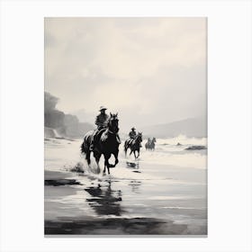 A Horse Oil Painting In Camps Bay Beach, South Africa, Portrait 4 Canvas Print
