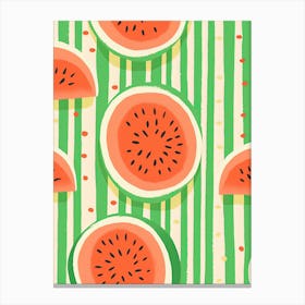 Honeydew Melon Fruit Summer Illustration 2 Canvas Print