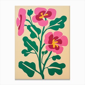 Cut Out Style Flower Art Sweet Pea 4 Canvas Print