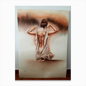 Disegno di una figura di donna Canvas Print