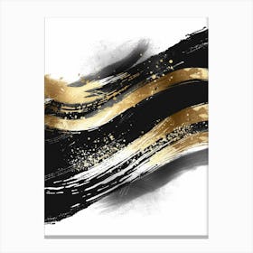 Abstract Black And Gold Painting 99 Canvas Print