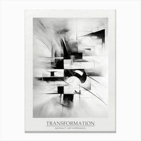 Transformation Abstract Black And White 7 Poster Canvas Print