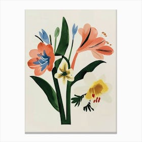 Painted Florals Amaryllis 3 Canvas Print