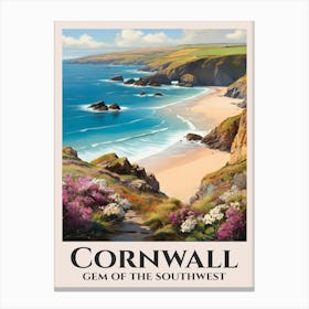 Cornwall Beach Canvas Print