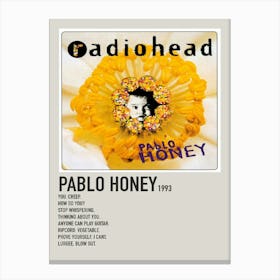 Radiohead Pablo Honey Lp Vinyl Record Canvas Print