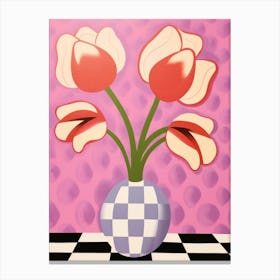 Tulip Flower Vase 4 Canvas Print