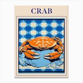 Crab 3 Seafood Poster Canvas Print
