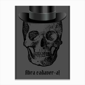 Humoristic Magician Skull Canvas Print