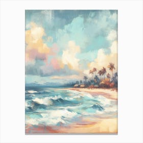 Beach At Dusk Canvas Print