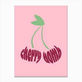 Cherry Bomb Pink And Red Canvas Print