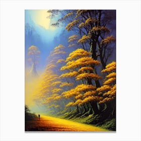 Yellow Trees In A Forest 2 Canvas Print