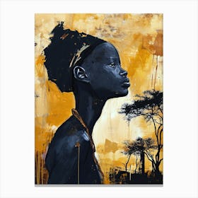 Celestial Whispers; Nomadic African Tales Canvas Print