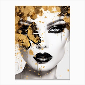 Gold Butterfly Canvas Print