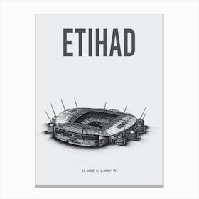Etihad Stadium Manchester City Fc Stadium Canvas Print