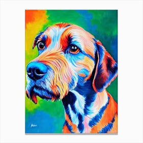 Wirehaired Vizsla Fauvist Style dog Canvas Print