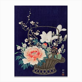 Bamboo Flower Basket, Ohara Koson Vintage Japanese Canvas Print