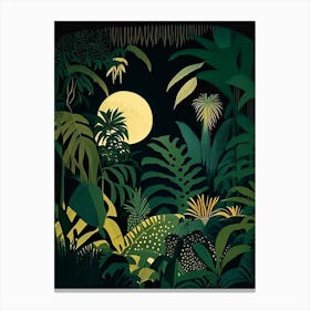 Jungle Night 2 Rousseau Inspired Canvas Print