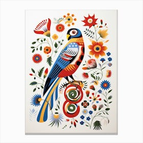 Scandinavian Bird Illustration American Kestrel 2 Canvas Print