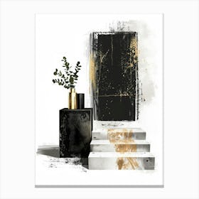 Black And Gold 81 Canvas Print