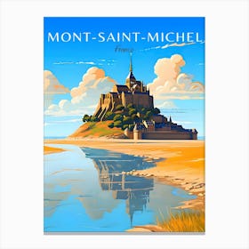 France Mont Saint Michel Travel Canvas Print