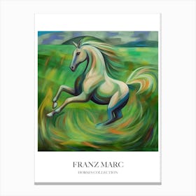 Franz Marc Inspired Horses Collection Painting 07 Canvas Print