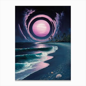 Purple Moon Canvas Print Canvas Print