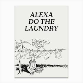 Alexa Do the Laundry | Neutral Vintage Retro Cute Funny Laundry Room Toile