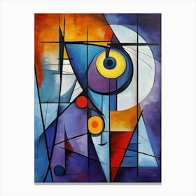 Abstract Modern Cubism Colorful Style Painting 3 Canvas Print
